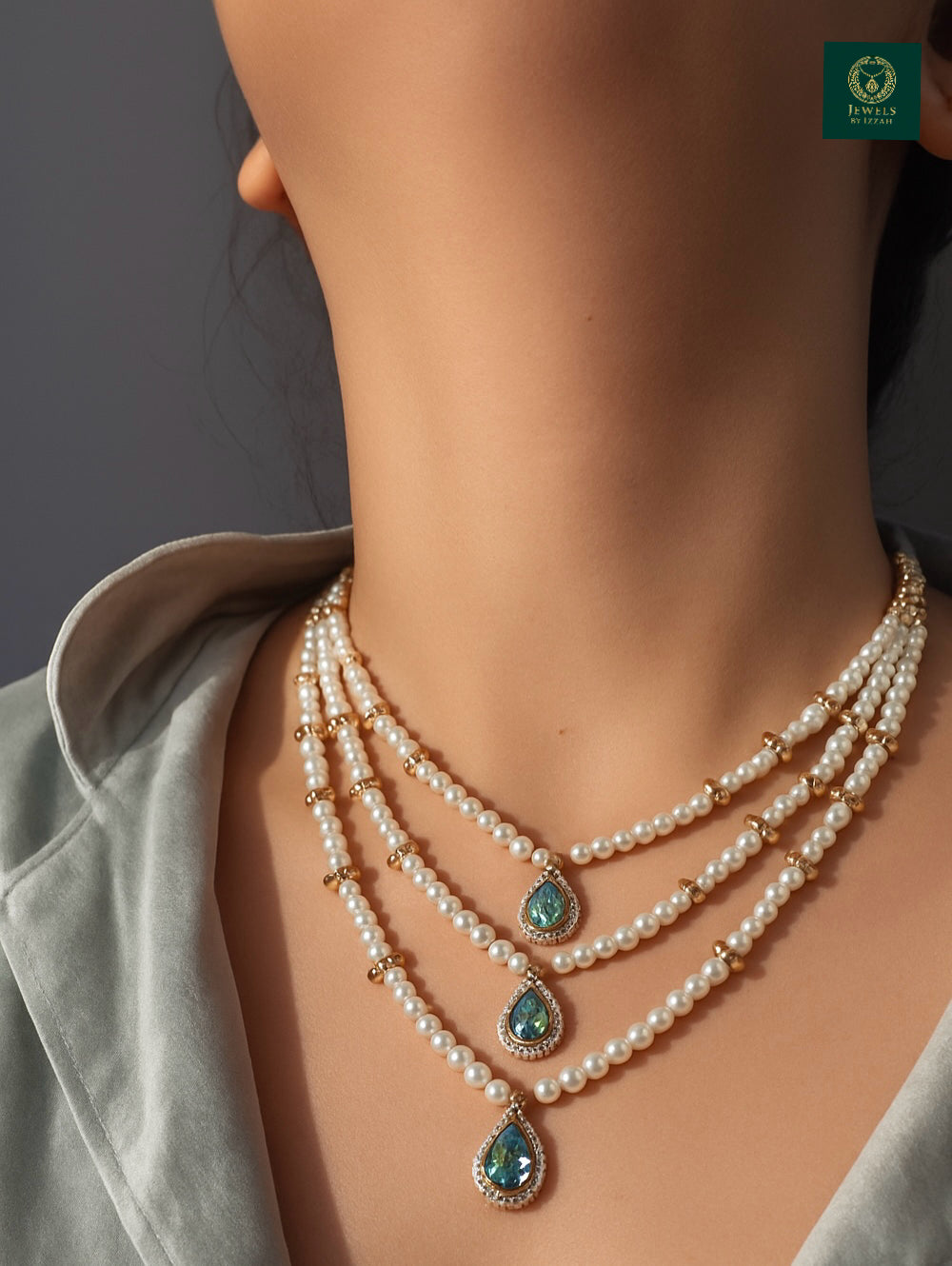 ANTIQUE PEARL MULTILAYERED NECKLACE