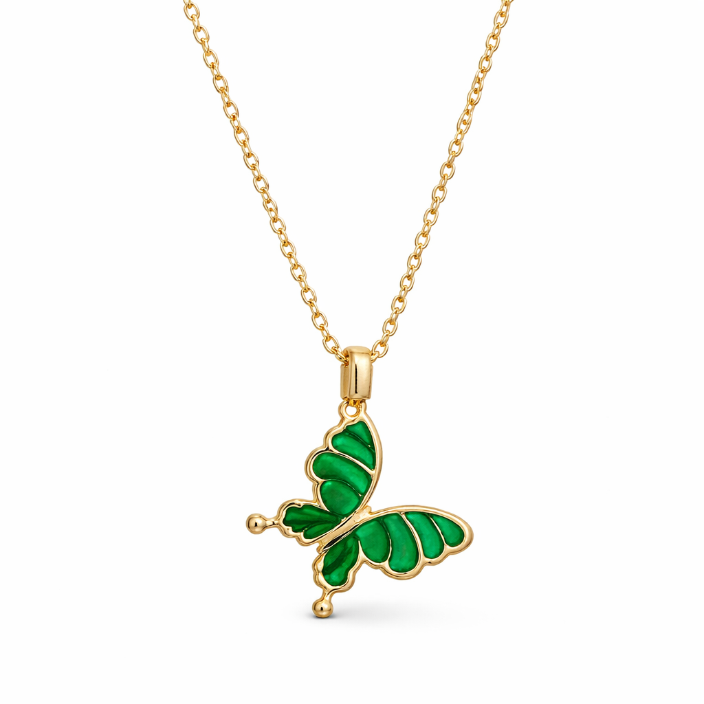 STAINLESS STEEL SIMPLE BUTTERFLY NECKLACE SET