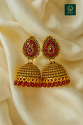 RED BLOSSOM JHUMKIS