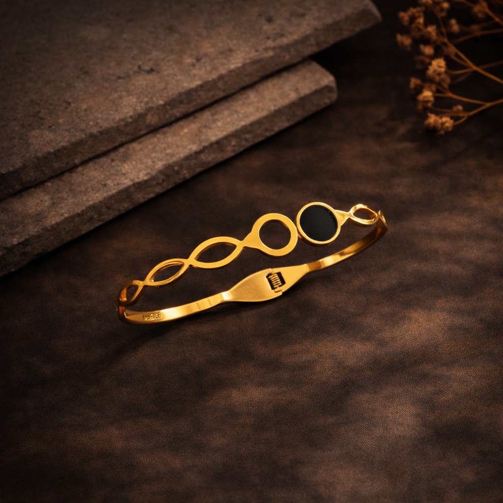 ECLIPSE LOOP OPEN BANGLE BRACELET