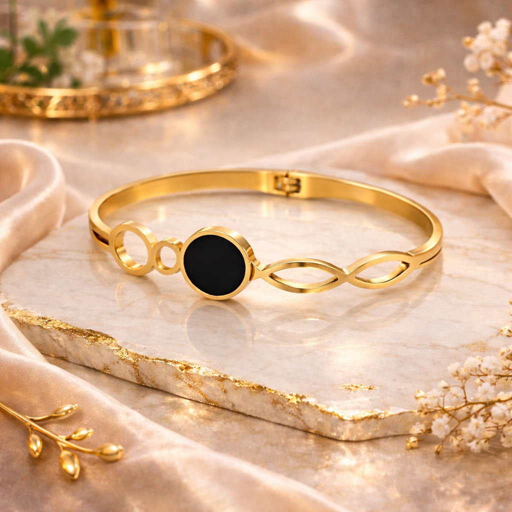ECLIPSE LOOP OPEN BANGLE BRACELET