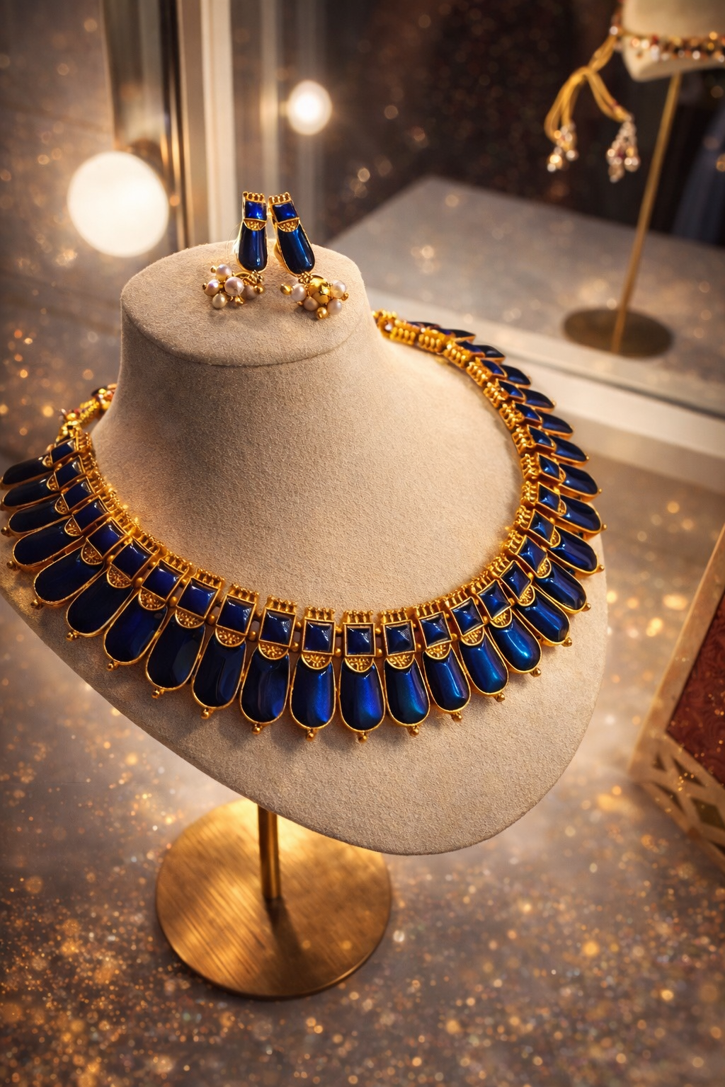NEELAM PALAKKA NAGAPADAM NECKLACE SET