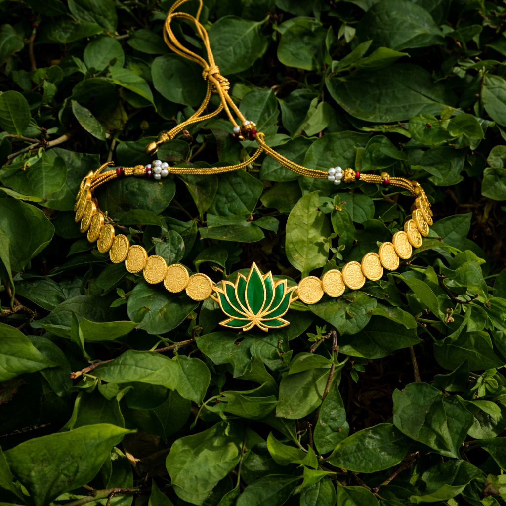 LAYERED LOTOUS COIN NECKLACE SET