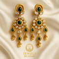 TRADITIONAL MAHARANI GREEN CHANDBALI EARRINGS