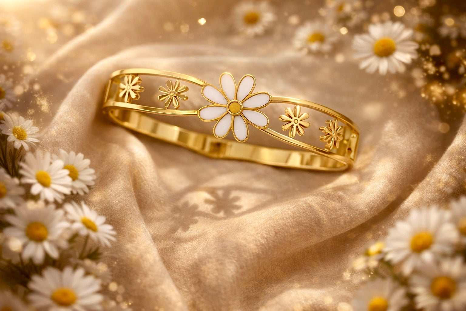 GOLDEN DAISY BLOOM BANGLE