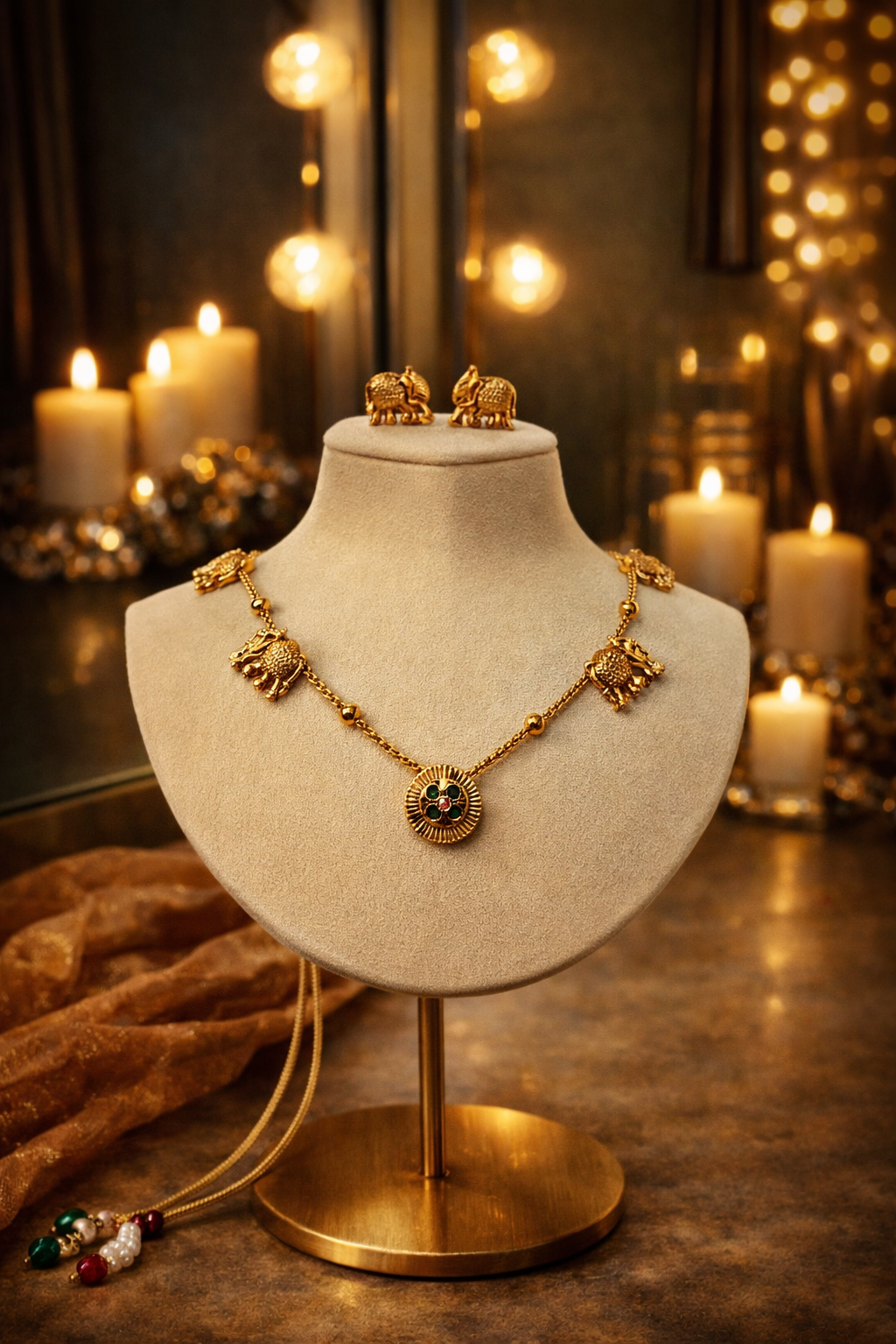 SIMPLE ROYAL ELEPHANT CHOKER SET