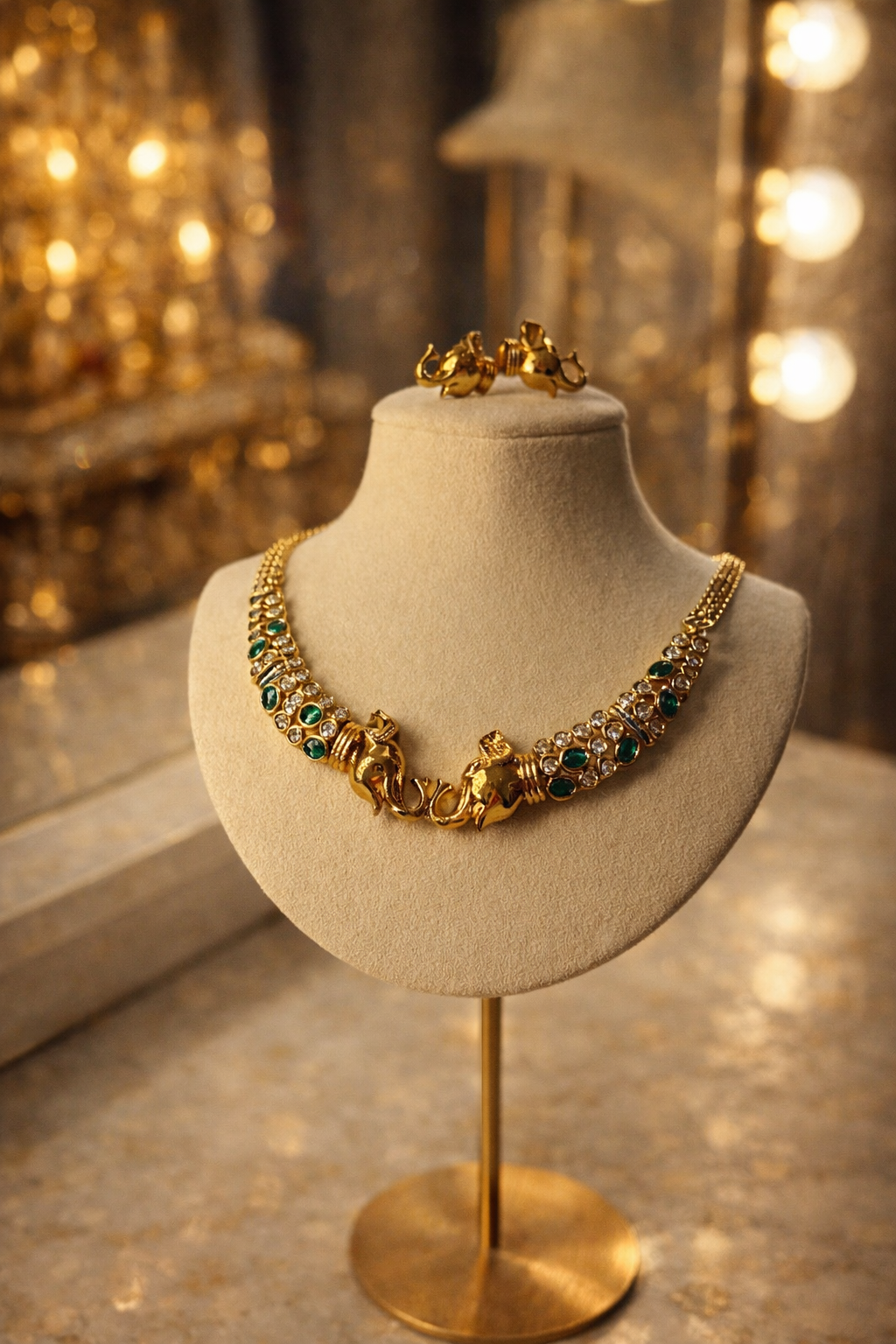 ROYAL EMERALD ELEPHANT CHOKER