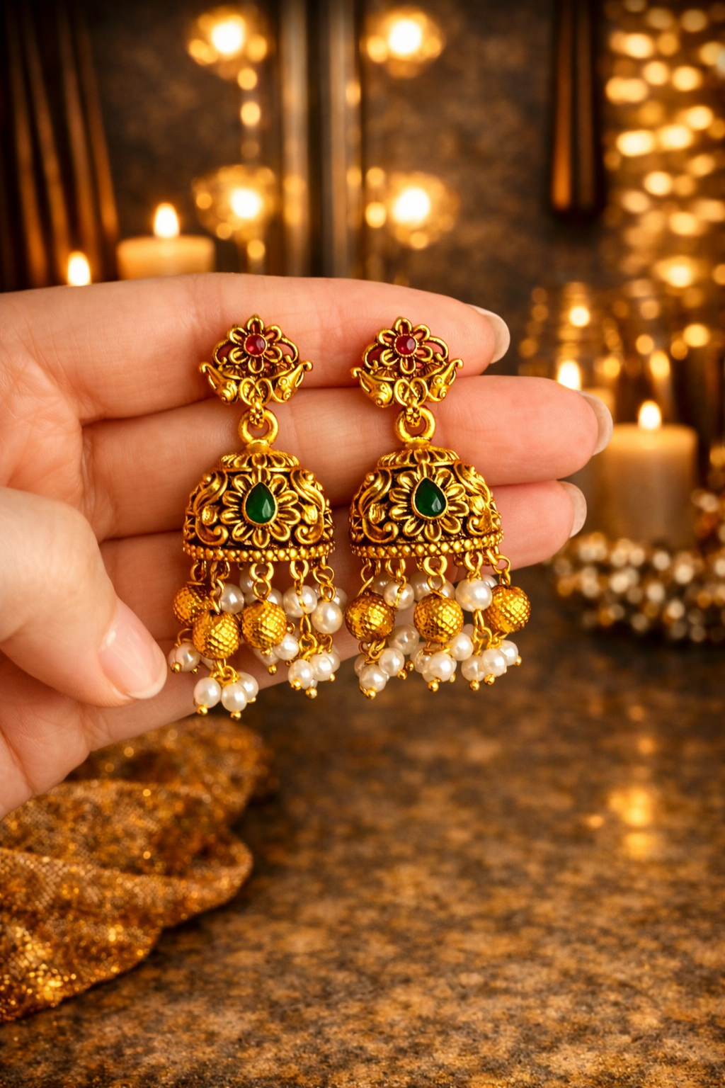 PEACOCK TEMPLE HERITAGE CHOKER SET