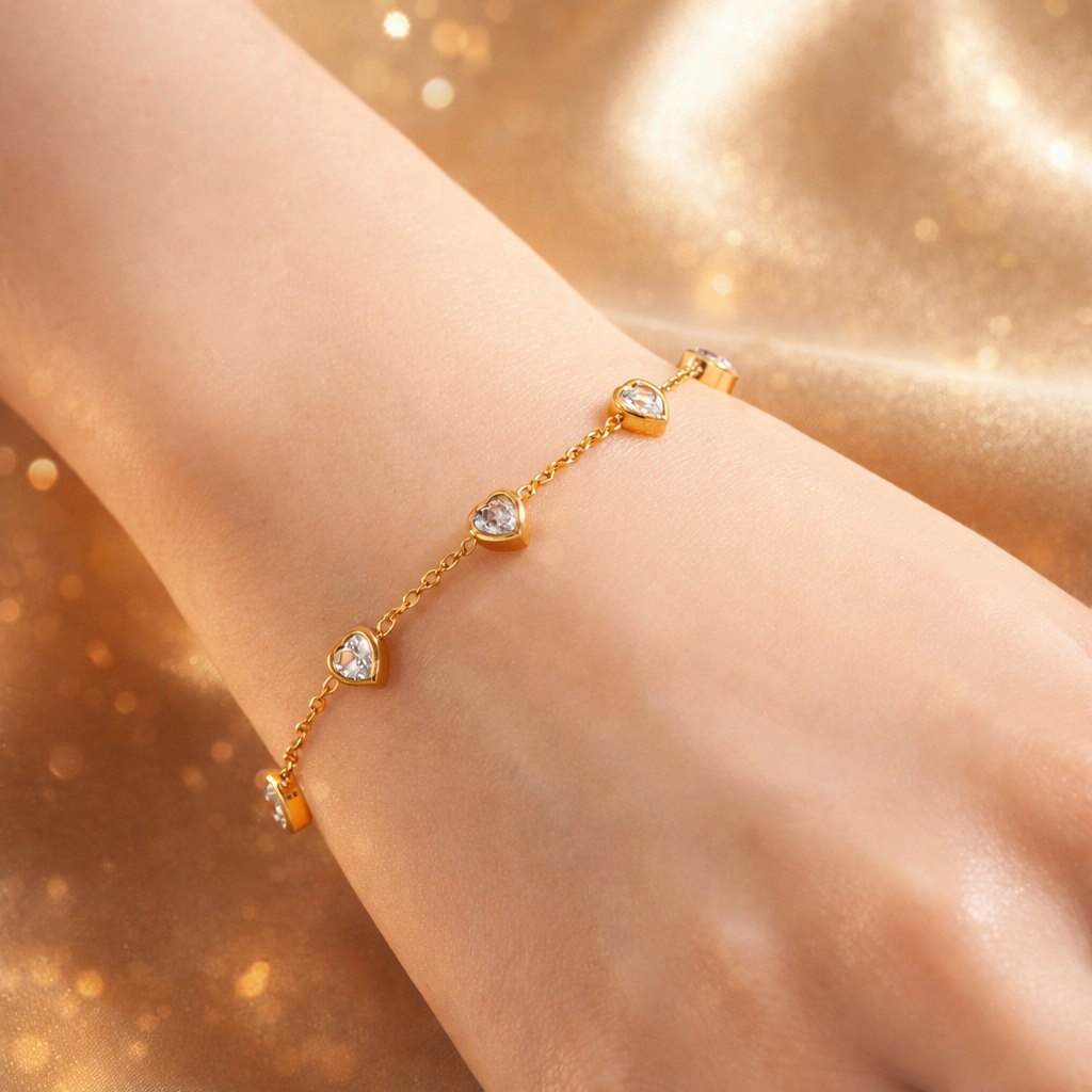 GOLDEN HEART SPARK BRACELET