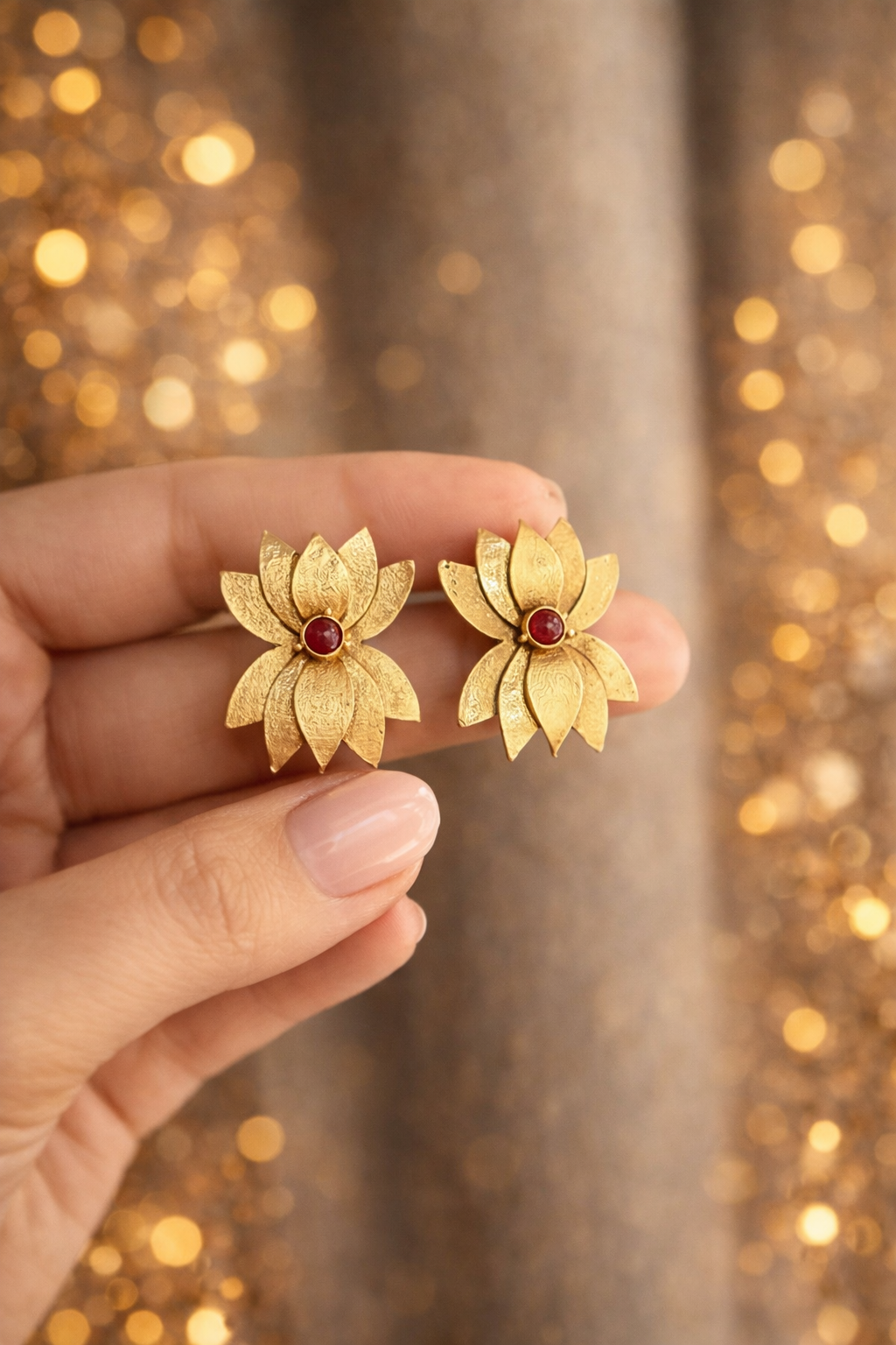 GOLDEN LOTOUS BLOOM NECKLACE