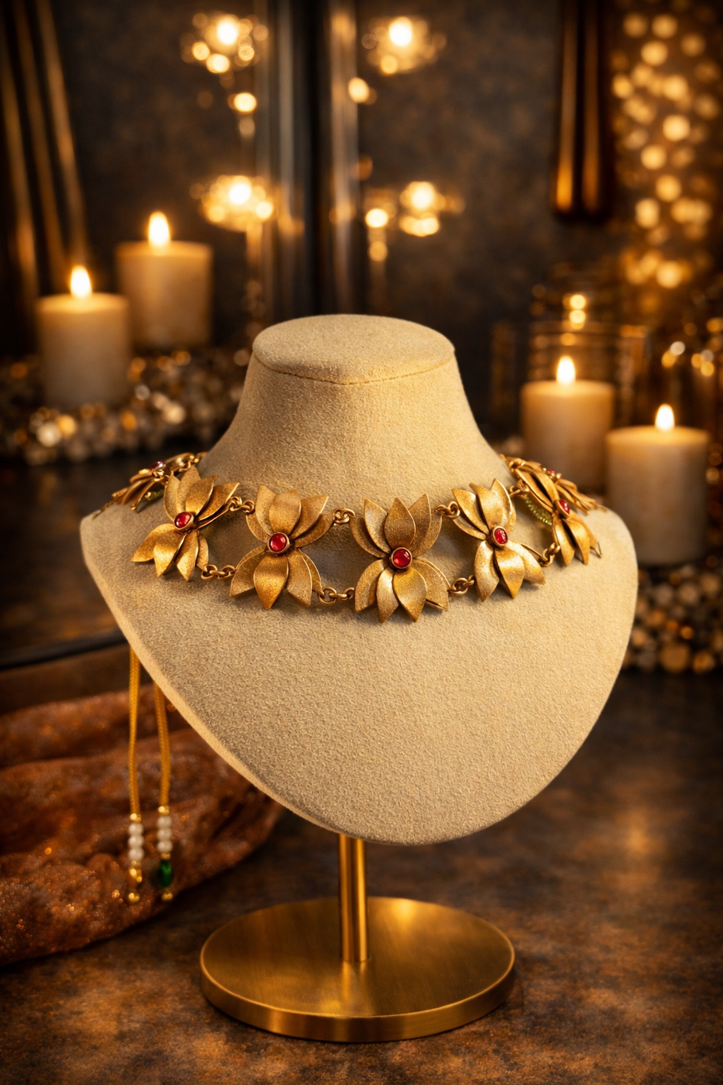 GOLDEN LOTOUS BLOOM NECKLACE