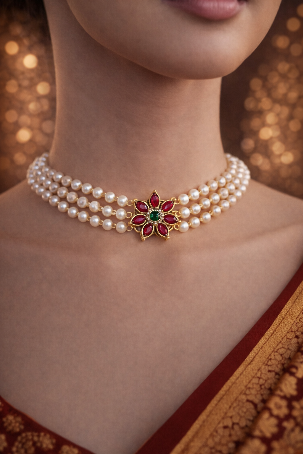 CLASSIC PEARL BLOSSOM CHOKER