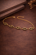 GOLDEN OVAL LINK CHAIN BRACELET