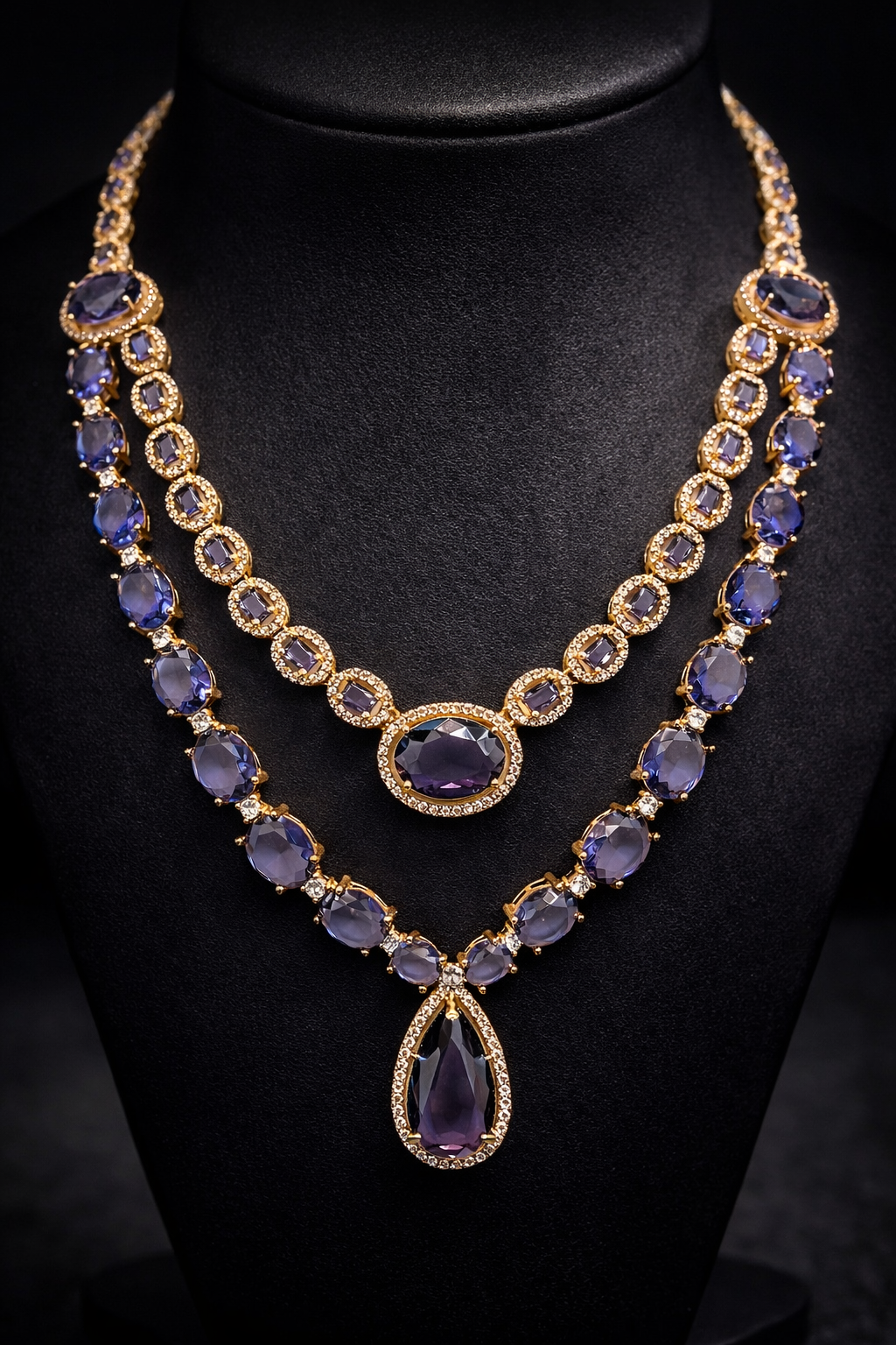 MIDNIGHT VIOLET-SMOKEY ELEGANCE NECKLACE
