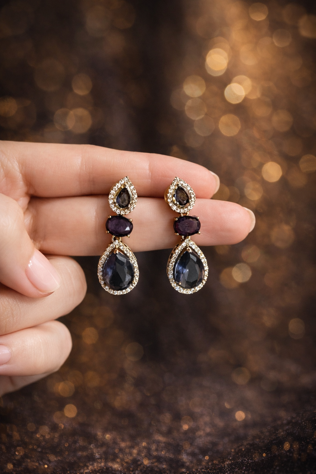 MIDNIGHT VIOLET-SMOKEY ELEGANCE NECKLACE