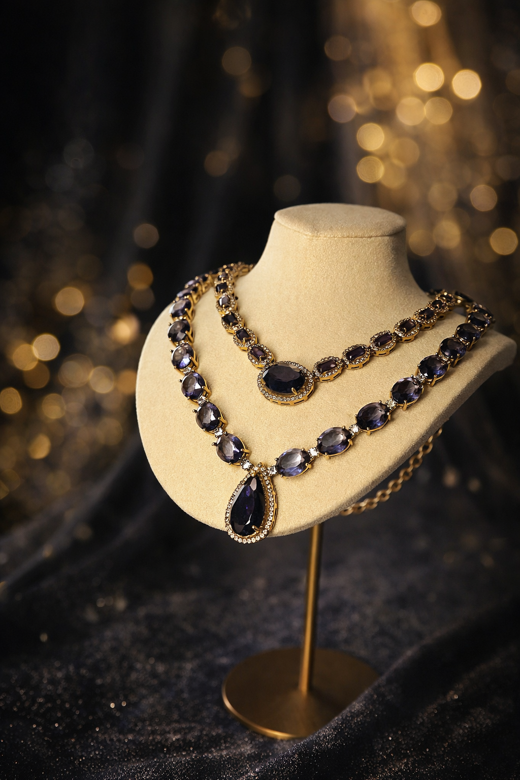 MIDNIGHT VIOLET-SMOKEY ELEGANCE NECKLACE