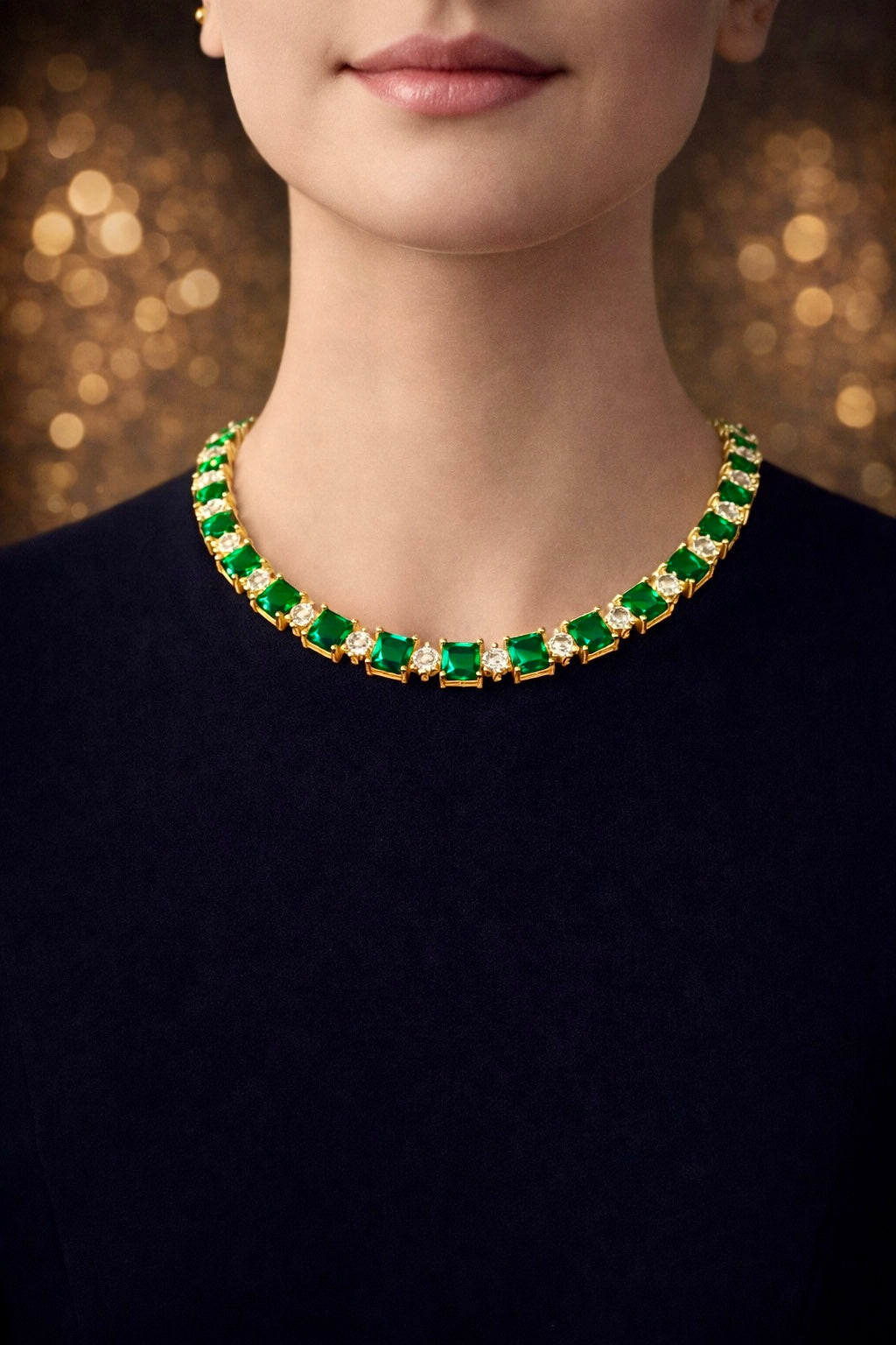EMERALD ROYALE TENNIS NECKLACE