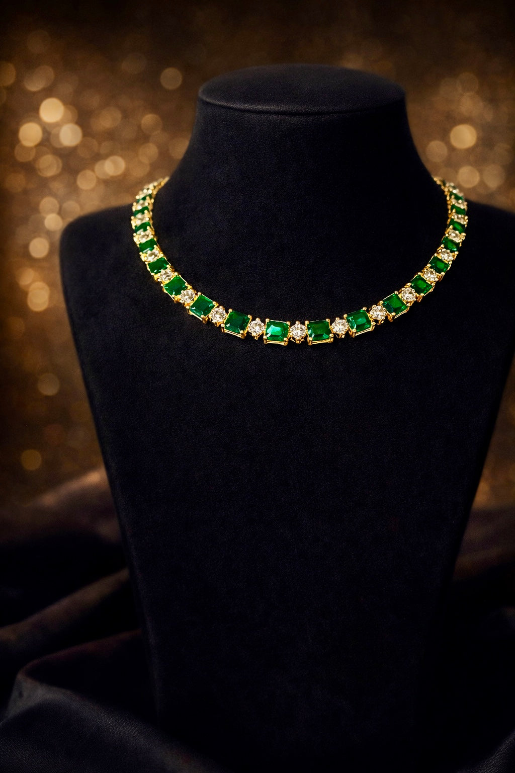 EMERALD ROYALE TENNIS NECKLACE