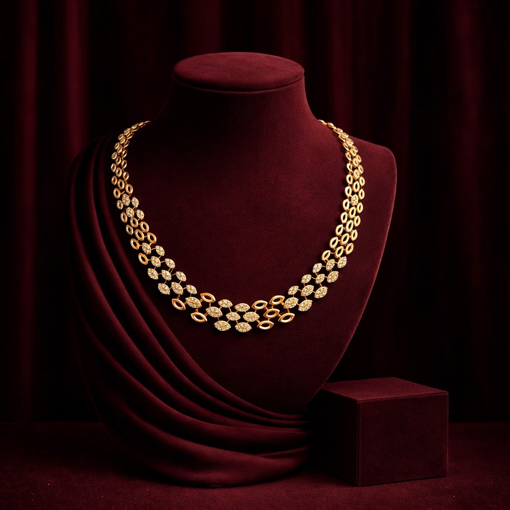 HONEYCOMB GLOW AD STONE NECKLACE SET