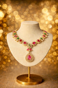 SIMPLE ROYAL PINK DROP AD NECKLACE