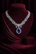 BLUE CROWN DIAMOND NECKLACE SET