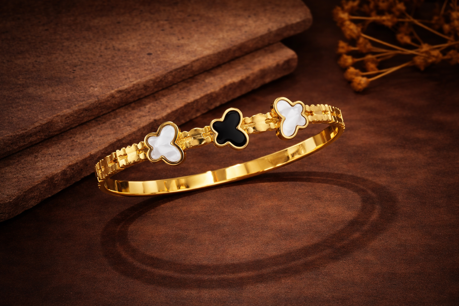 TRINITY BUTTERFLY GOLD BRACELET