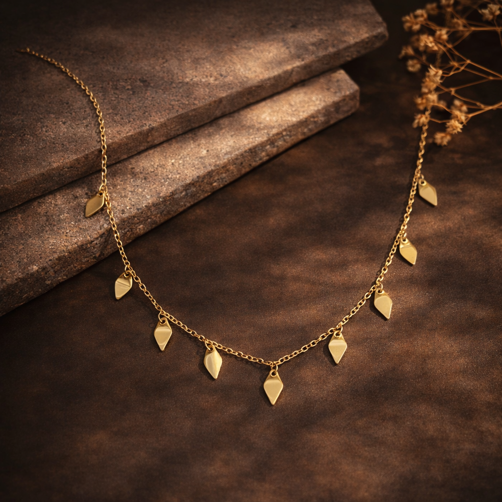 OBLIQUE STACK STAINLESS STEEL NECKLACE