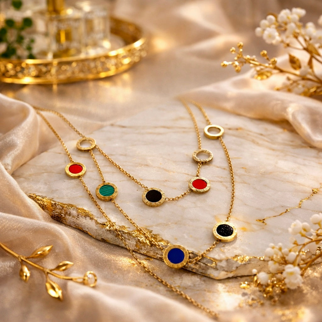 GOLDEN MOSAIC NECKLACE