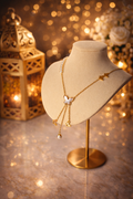 GOLDEN PEARL BUTTERFLY NECKLACE