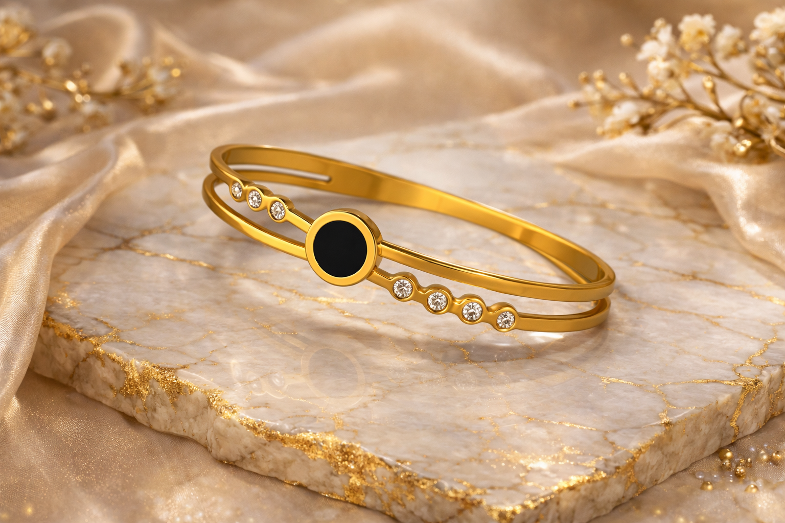 STELLAR CIRCLE OPEN BRACELET