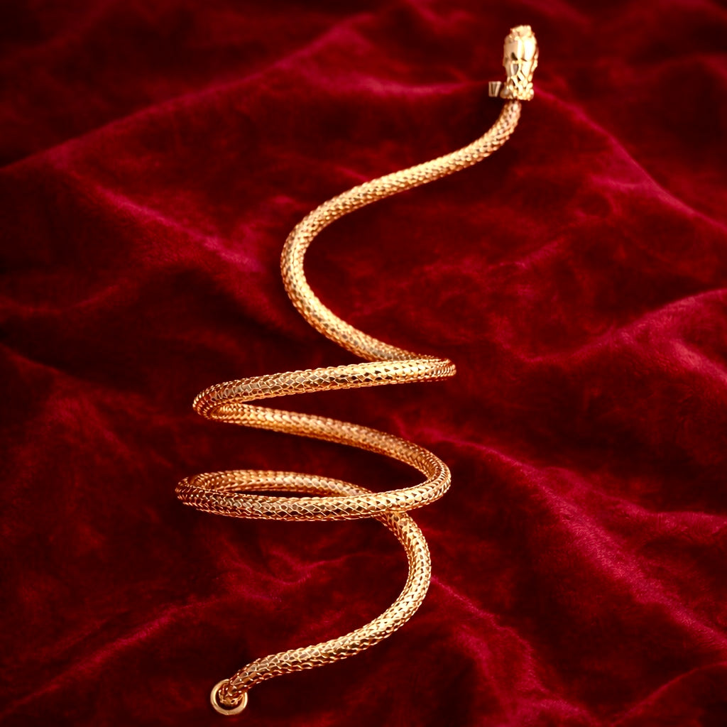 METALLIC SNAKE WRAP AROUND FINGER BRACELET