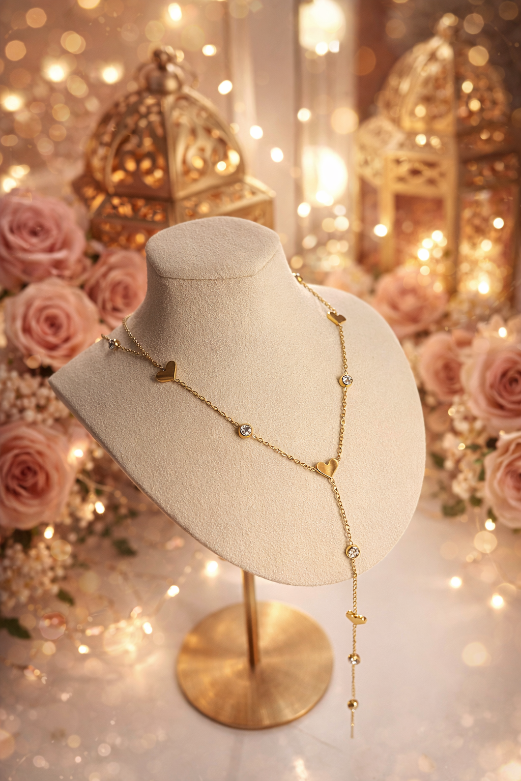 GOLDEN WHISPER HEART NECKLACE