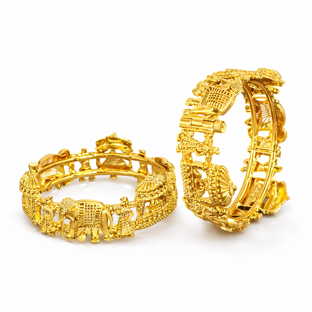 ANTIQUE OPEN BANGLE-SET OF TWO