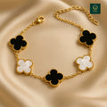 BLACK&WHITE CLOVER BRACELET