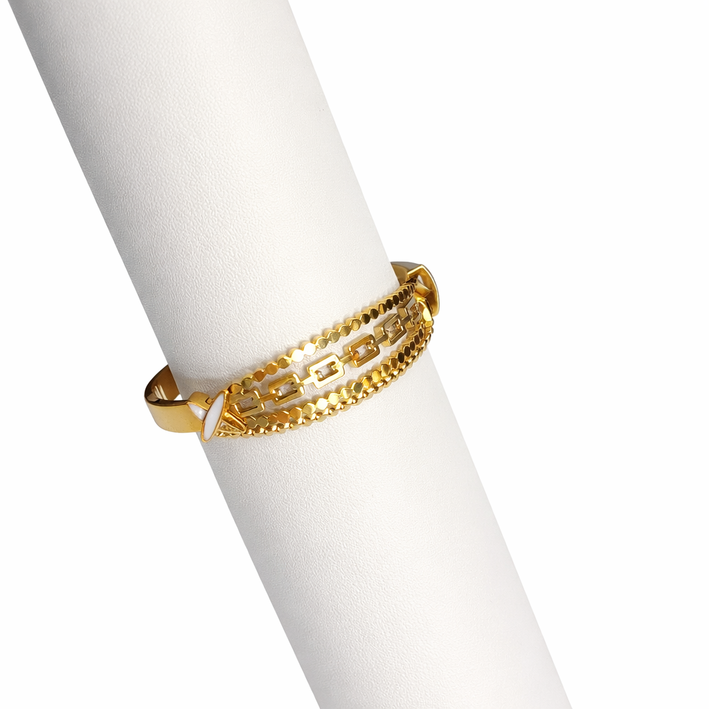 INFINITY EDGE OPEN BANGLE BRACELET