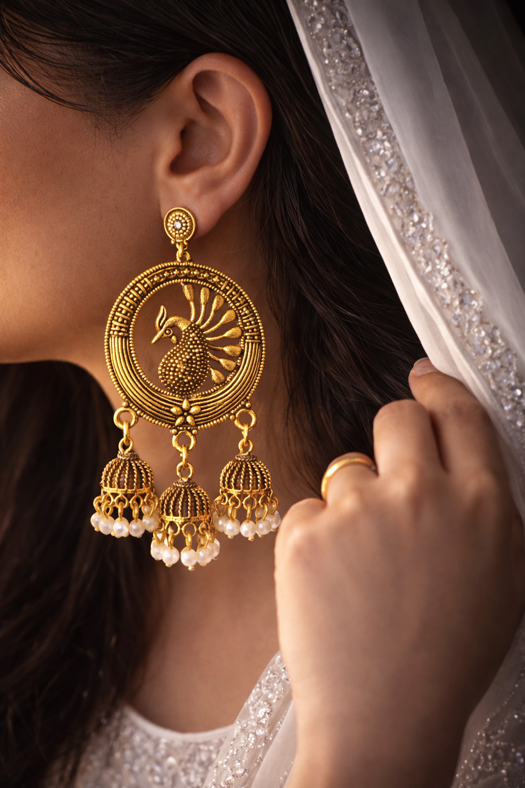 ROYAL PEACOCK HERITAGE EARRINGS