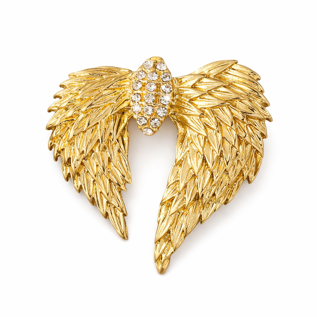 RHINESTONE ENCRUSTED WING RING