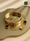 CARTIER-VC INSPIRED COMBO BANGLE BRACELET SET 3 PIECE
