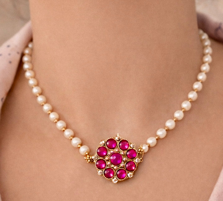 SIMPLE CHOKER SET WITH EARRINGS
