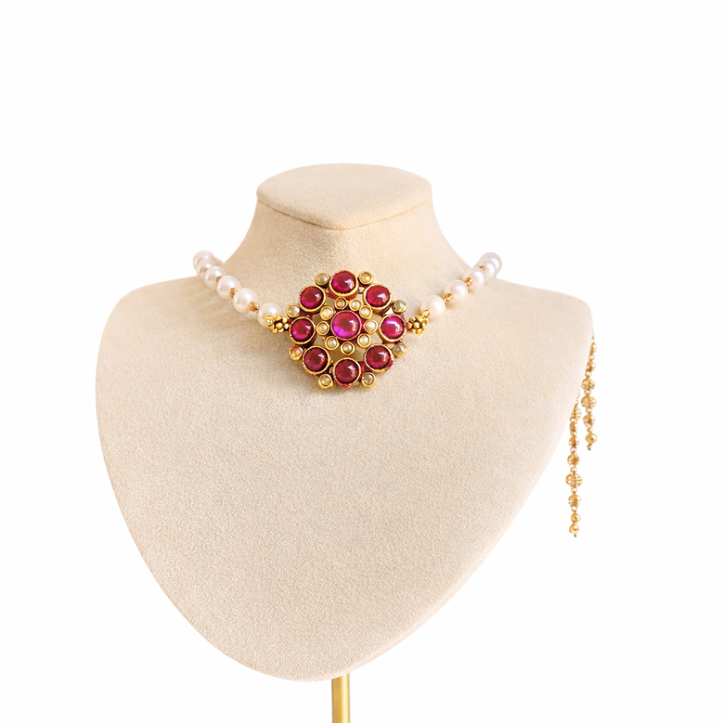 SIMPLE CHOKER SET WITH EARRINGS