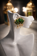 SINGLE LOTOUS CHOKER SET WITH EARRING
