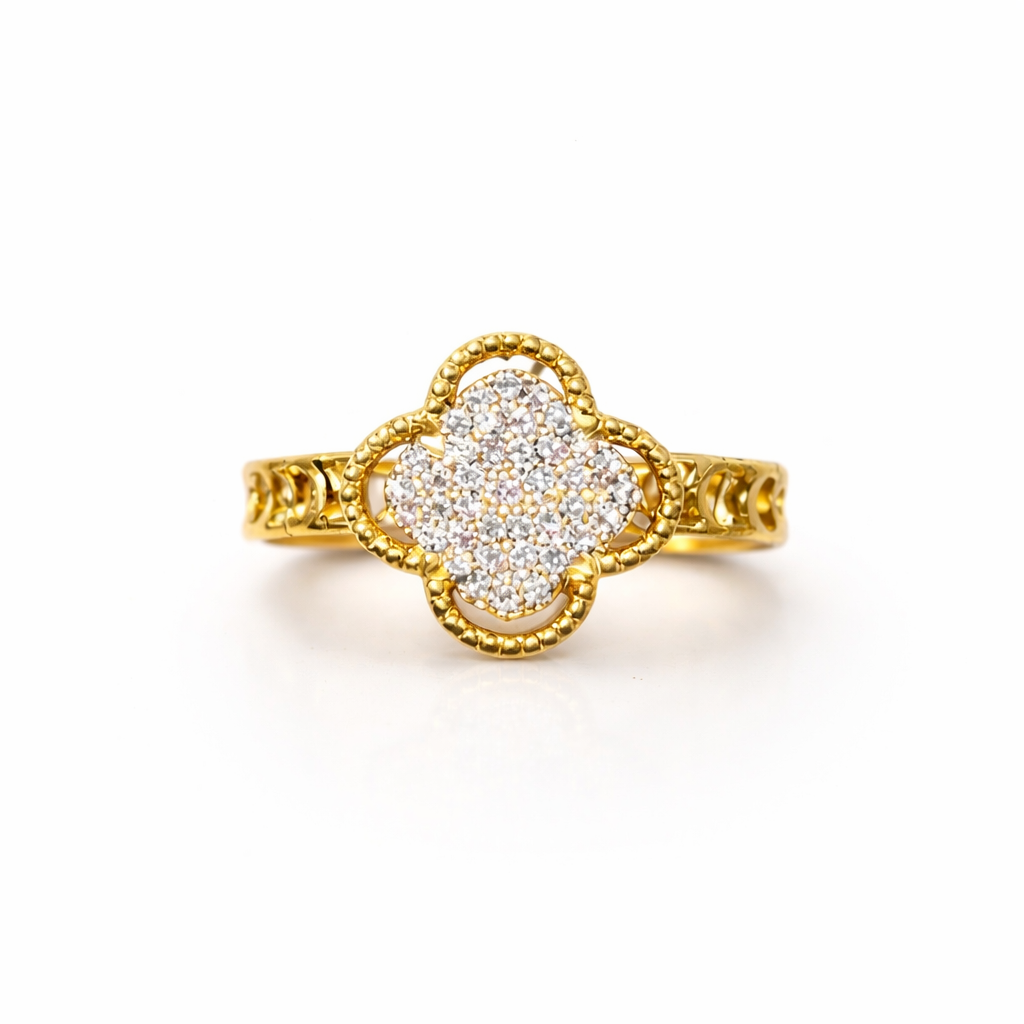 HOLLOW CLOVER RING