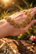 TRADITIONAL MULTISTONE KUMUD NECKLACE SET WITH EARRINGS